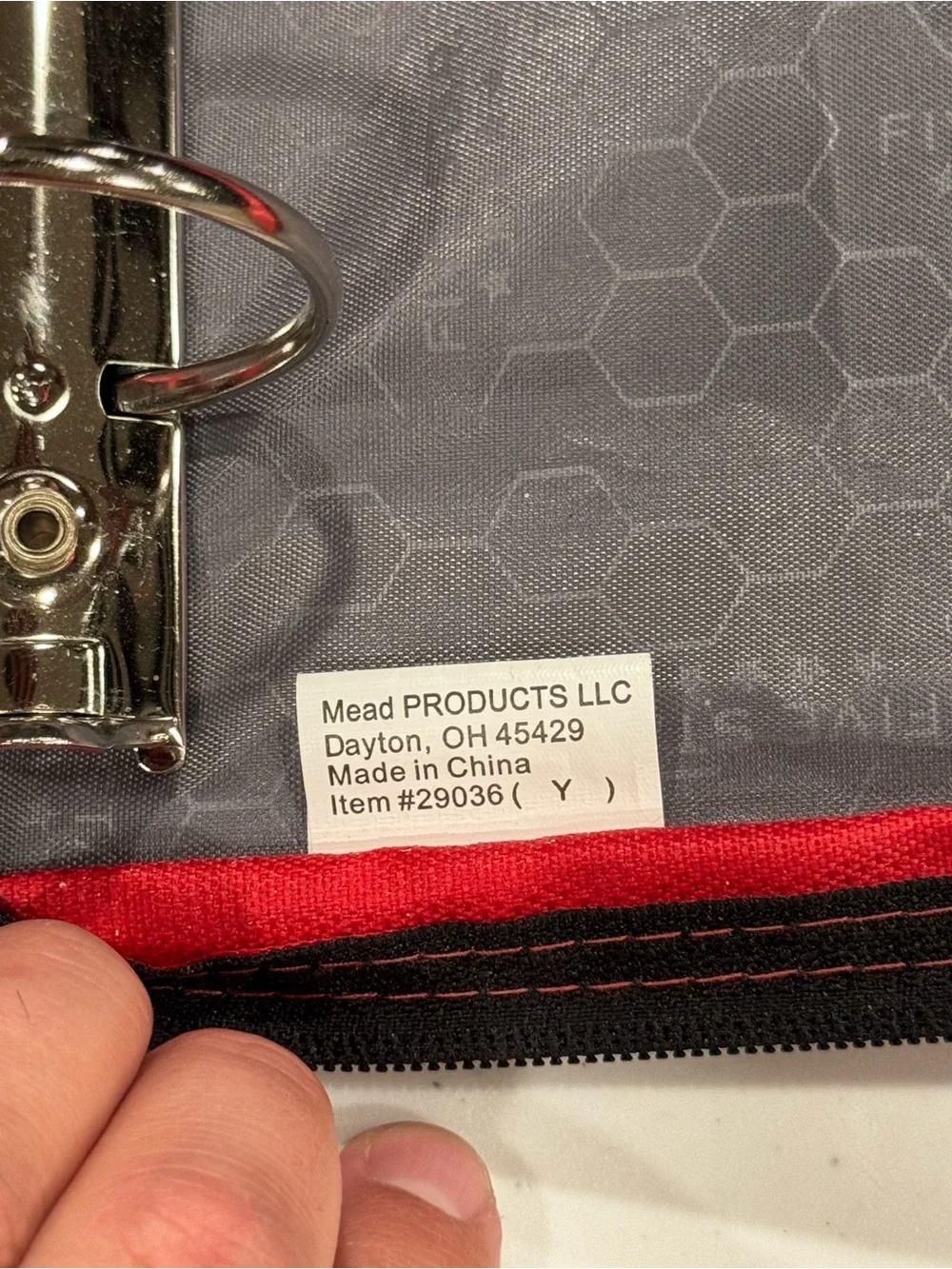 VTG Mead Five Star Folder Binder 3 Zipper 4 Pocket Red/Gray New Unused Condition